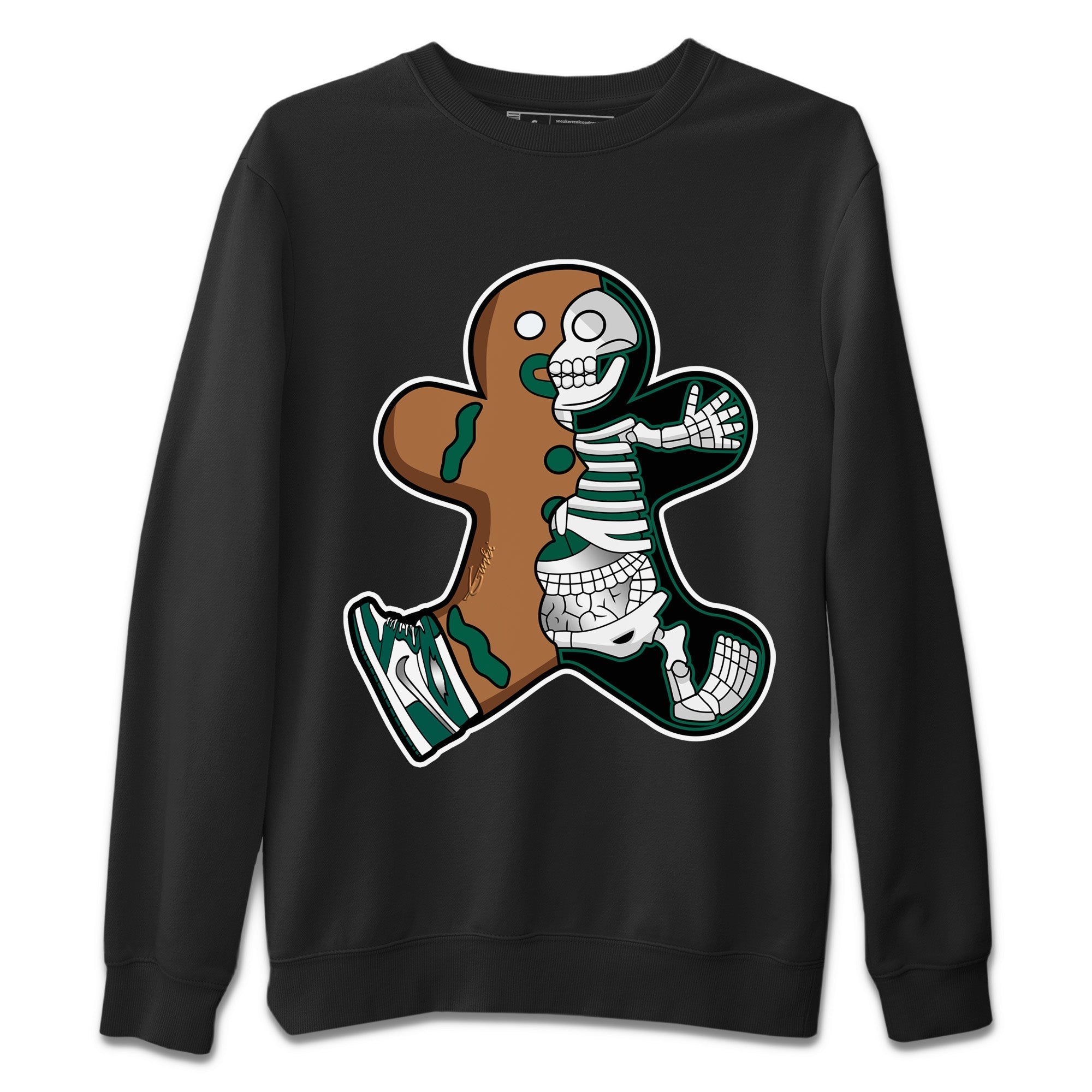 Xray Gingerbread Man Unisex Sweater – Air Jordan 1 Gorge Green, Sneakers Matching Sweater