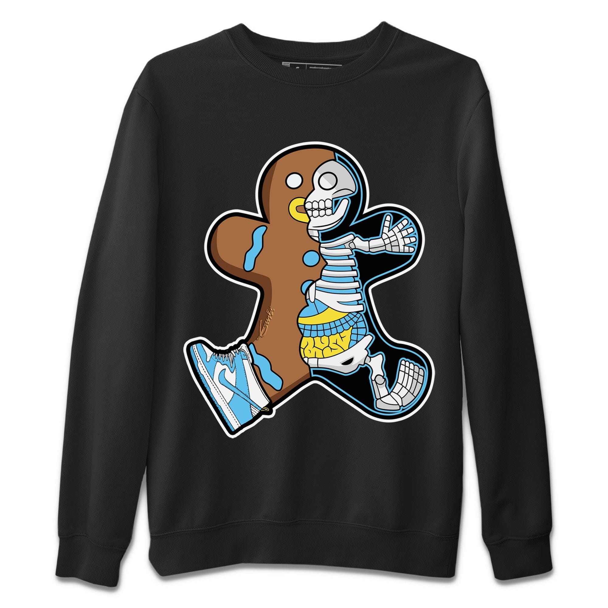 Xray Gingerbread Man Unisex Sweater – Dunk Blue Chill, Sneakers Matching Sweater
