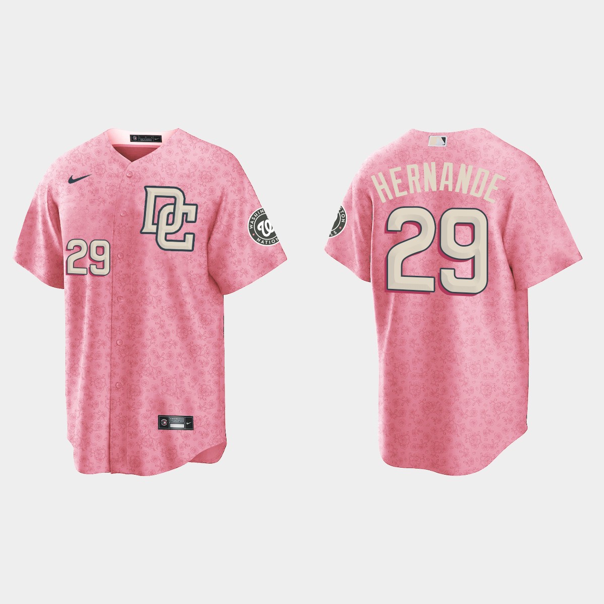 Yadiel Hernandez Washington Nationals City Connect Special Edition jersey - Pink