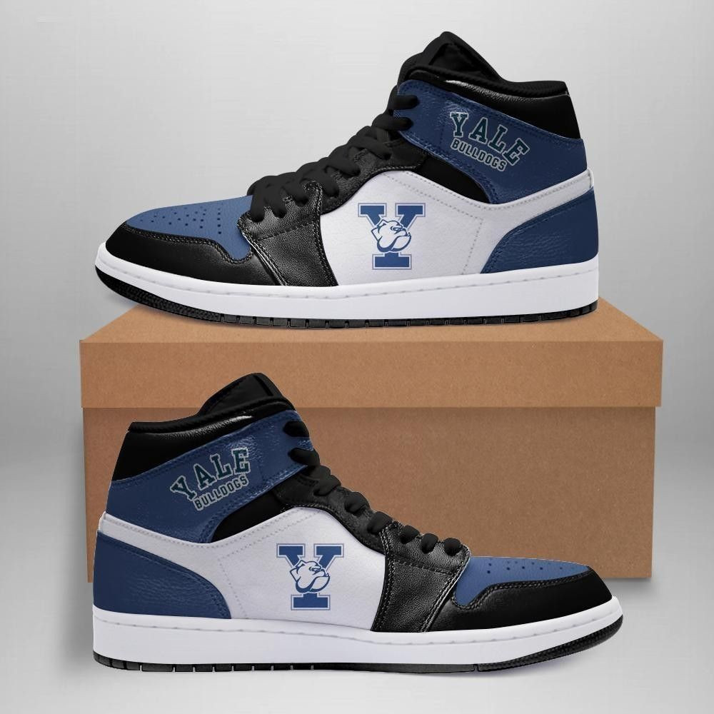 Yale Bulldogs NCAA team Sneakers Gift For Fans High Top Air Jordan Sneaker, Air Jordan Hightop