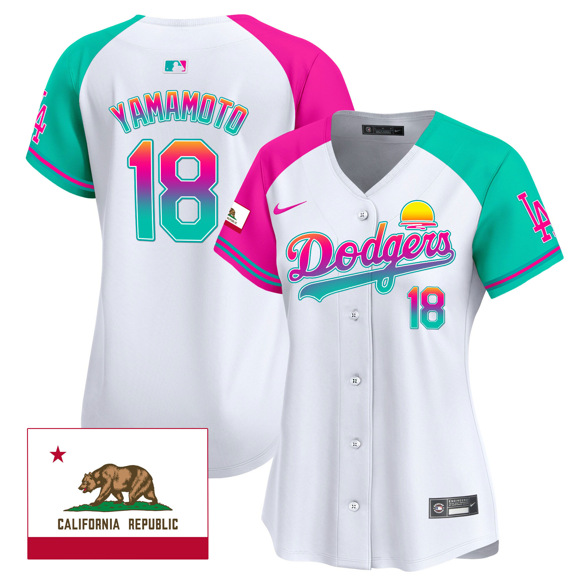 Yamamoto Women's Los Angeles Dodgers 2024 Los Angeles City Style Vapor Premier Limited Alternate Jersey - All Stitched