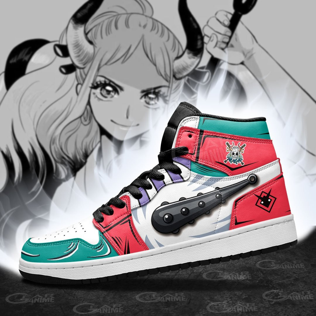 Yamato’s kanabo JD1s Sneakers Anime Wano Arc One Piece Shoes, Air Jordan Hightop