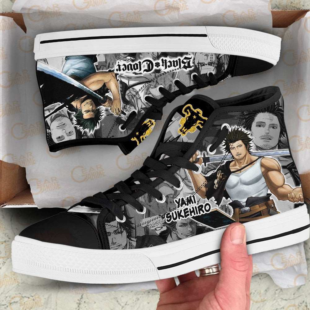 Yami Sukehiro High Top Shoes Custom Black Clover Anime Sneakers