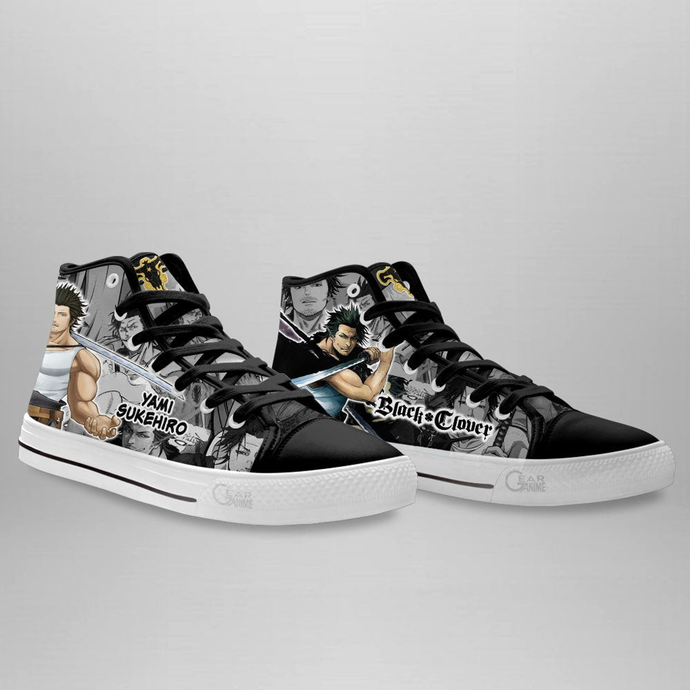 Yami Sukehiro High Top Shoes Custom Black Clover Anime Sneakers