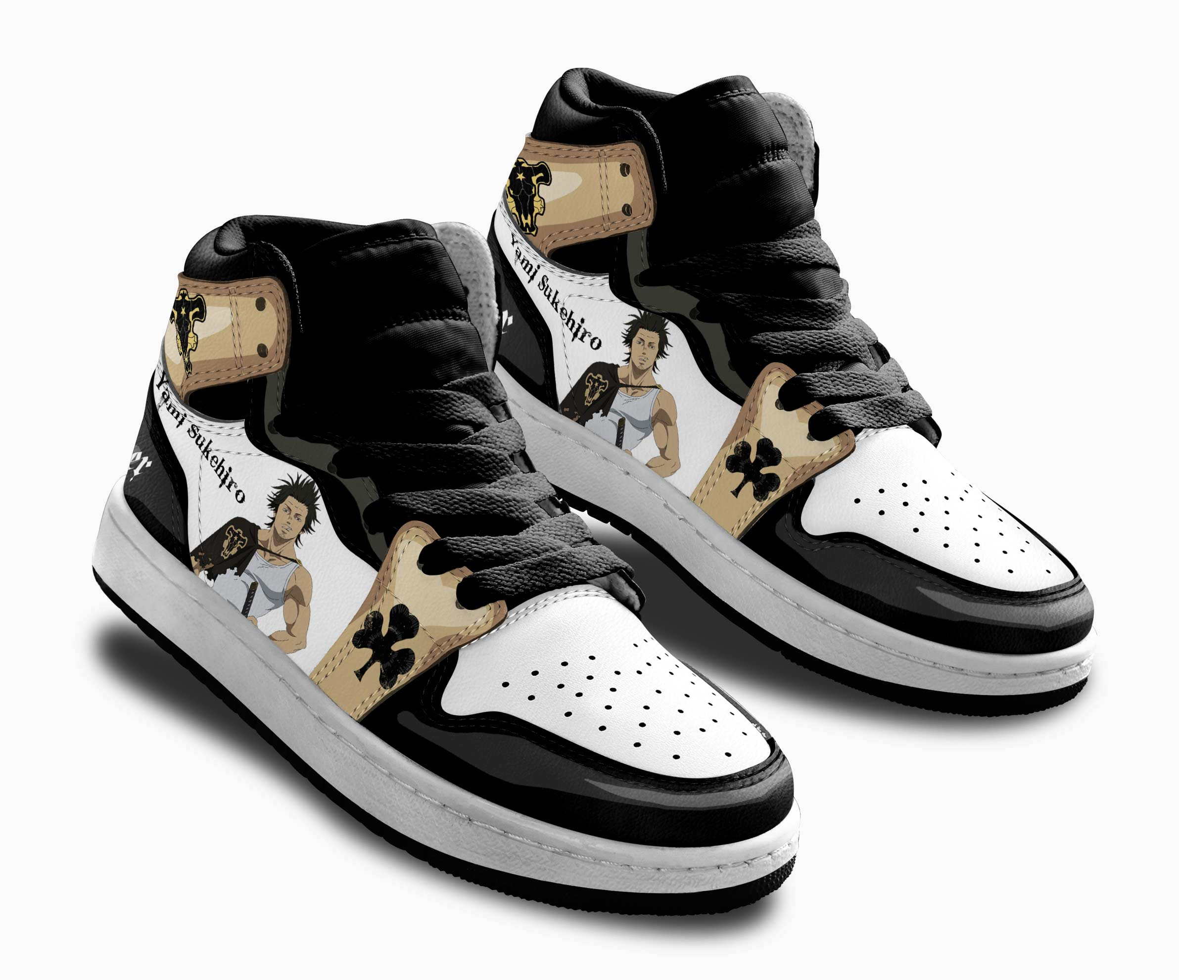 Yami Sukehiro Kids Sneakers Custom Black Clover Anime Shoes For Kids