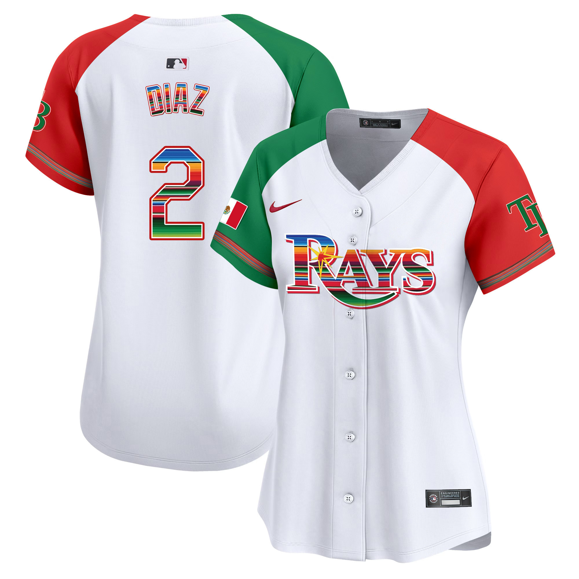 Yandy Diaz Women's Tampa Bay Rays Mexico Vapor Premier Limited Alternate Jersey - All Stitched