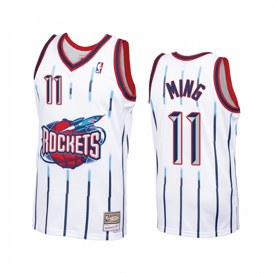 Yao Ming #11 Houston Rockets Hardwood Classics Jersey White