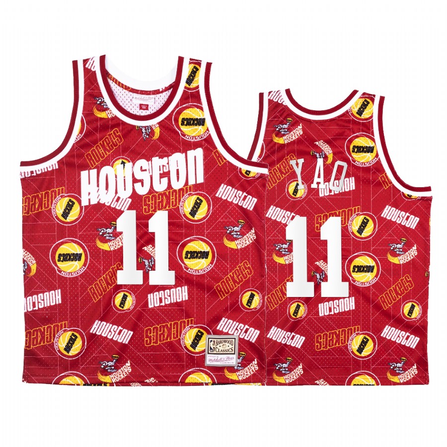 Yao Ming #11 Houston Rockets Red Tear Up Pack Jersey