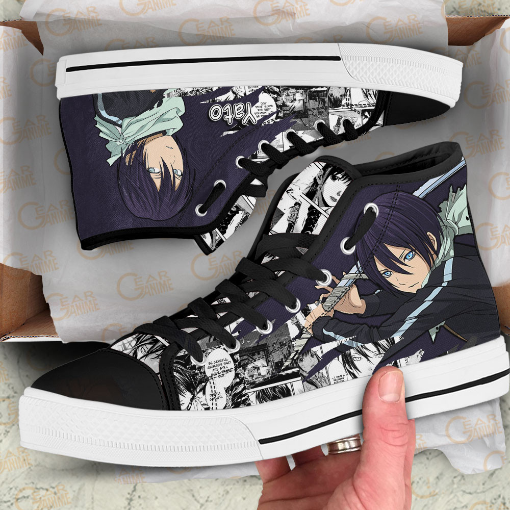 Yato High Top Shoes Custom Noragami Anime Sneakers