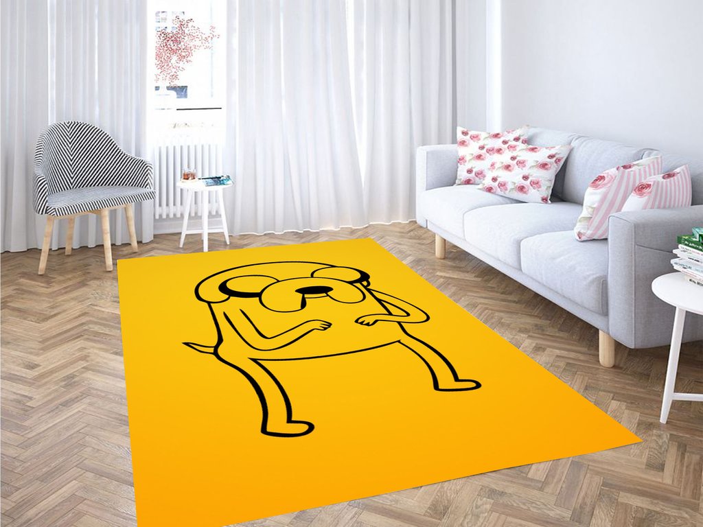 Yellow Jack Adventure Time Living Room Modern Carpet Rectangle Rug