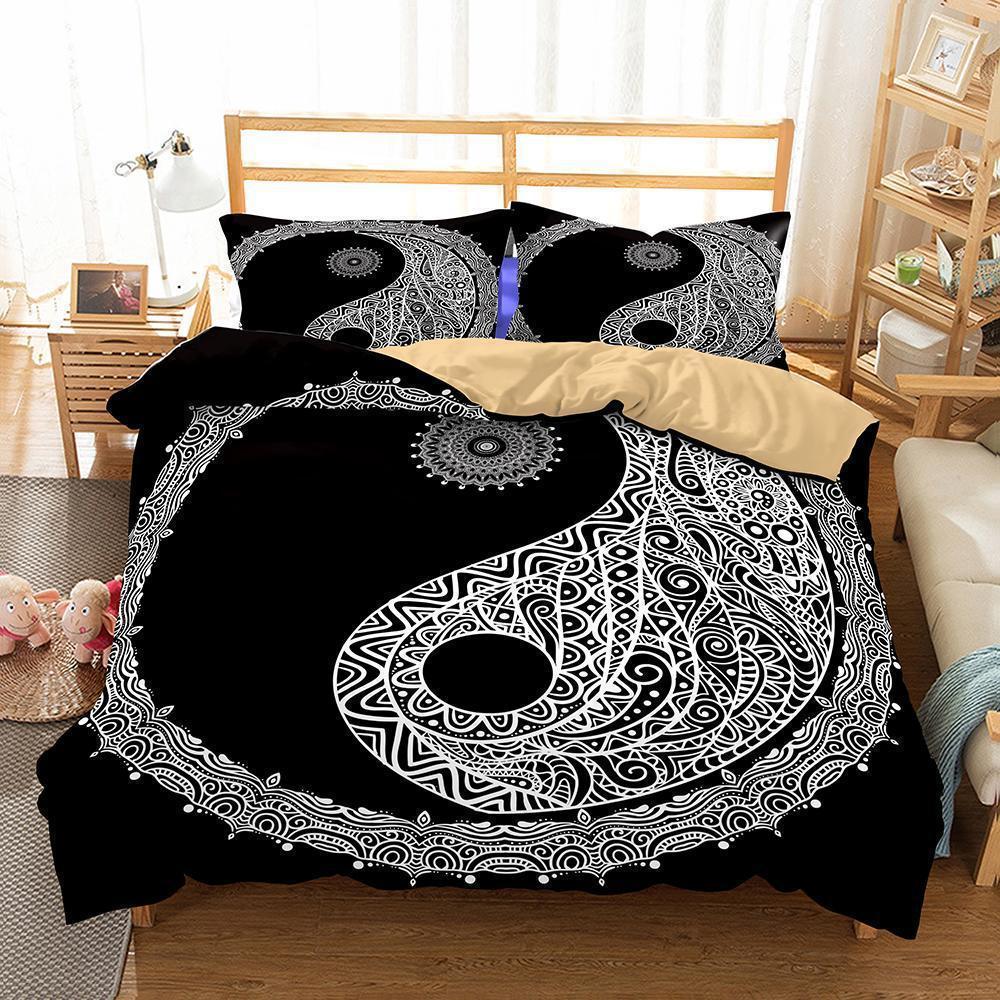 Yin And Yang Taiji Theme Printing Quilt Home Decoration Multisizeelections 3D Customized Duvet Cover Bedding Set
