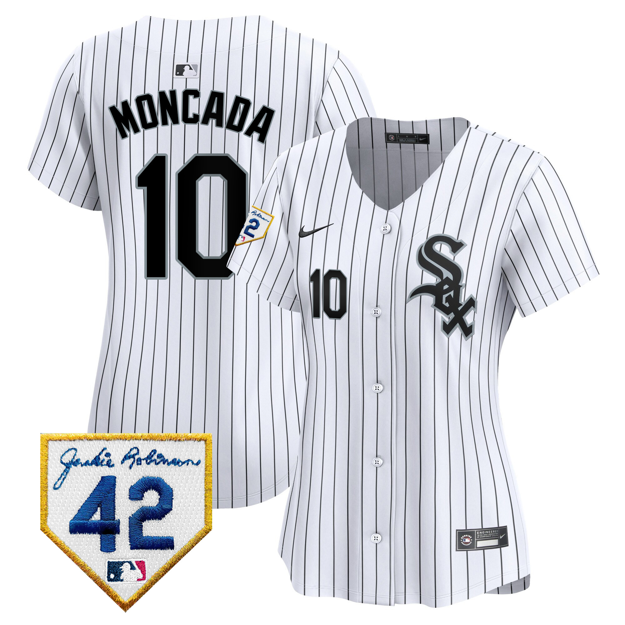 Yoan Moncada Women's Chicago White Sox 2024 Jackie Robinson Patch Vapor Premier Limited Jersey - All Stitched