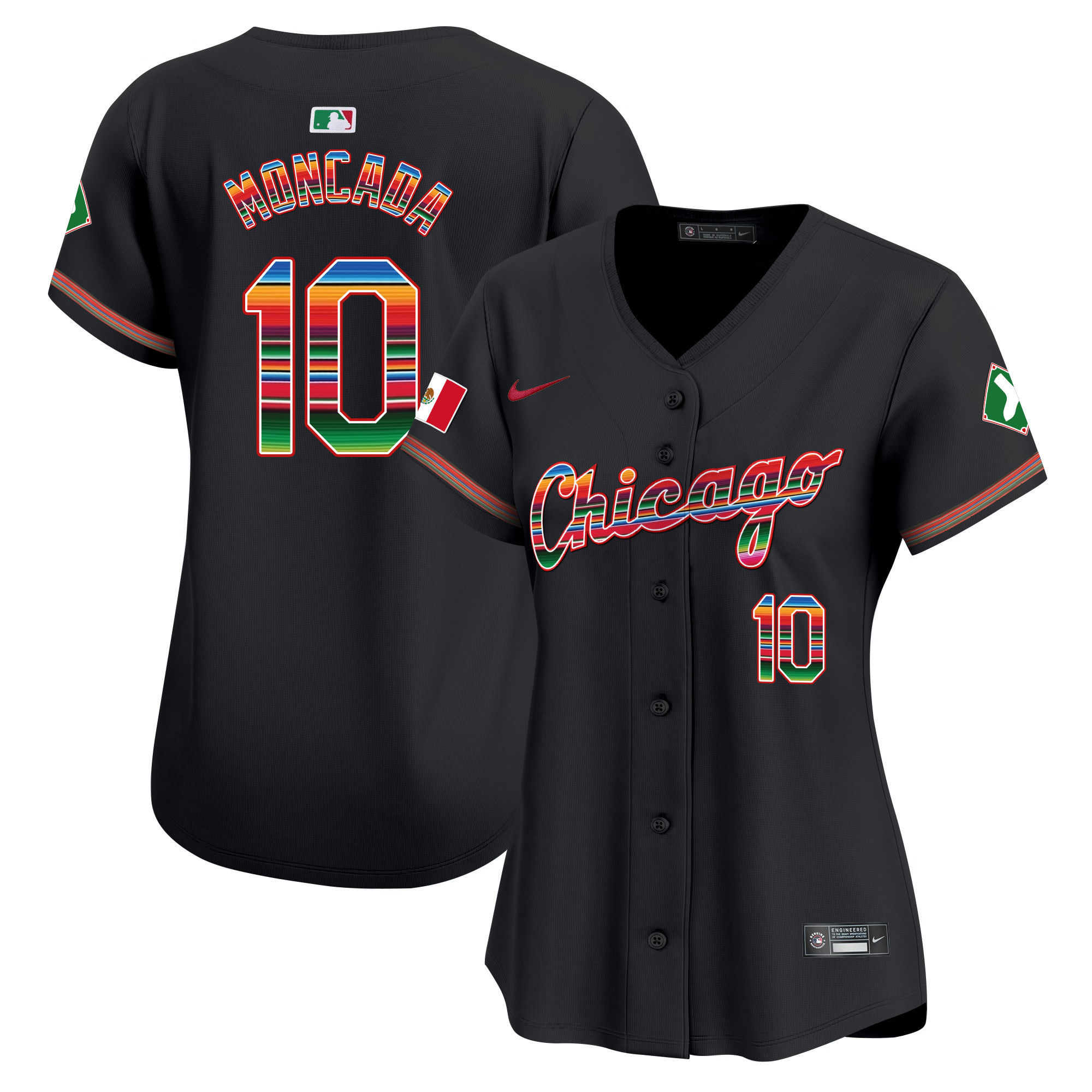 Yoan Moncada Women's Chicago White Sox Mexico Vapor Premier Limited V3 Black Jersey - All Stitched