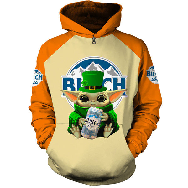 Yoda Busch Latte St Patrick Day Hoodie