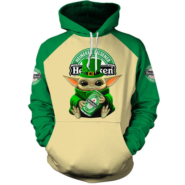 Yoda Heineken St Patrick Day Hoodie