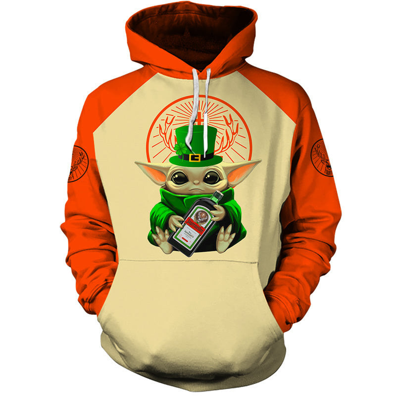 Yoda Jagermeister St Patrick Day Hoodie