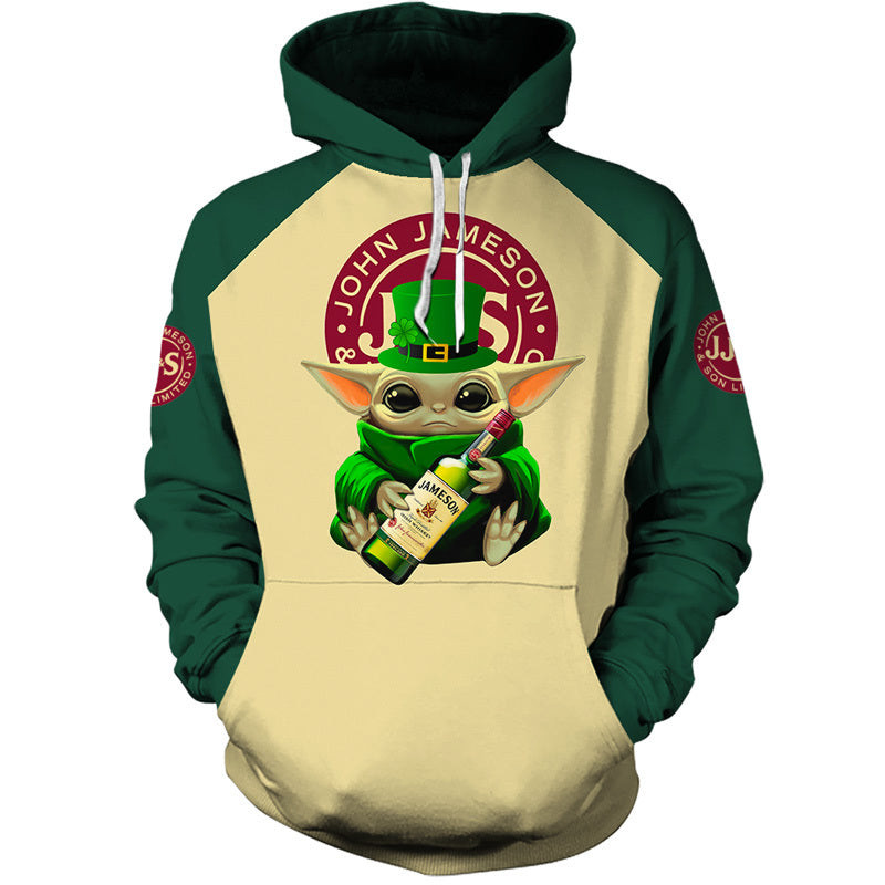 Yoda Jameson St Patrick Day Hoodie