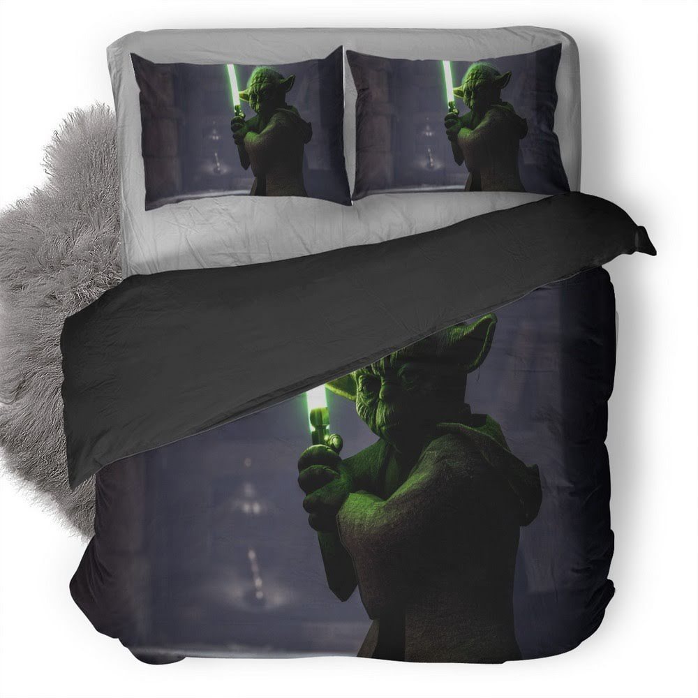 Yoda Star Wars Battelfront 3D Customized Duvet Cover Bedding Set