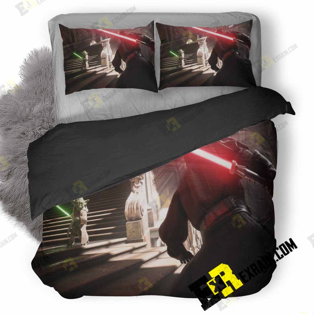 Yoda Vs Darth Vader Star Wars Battlefront Pk 3D Customized Duvet Cover Bedding Set