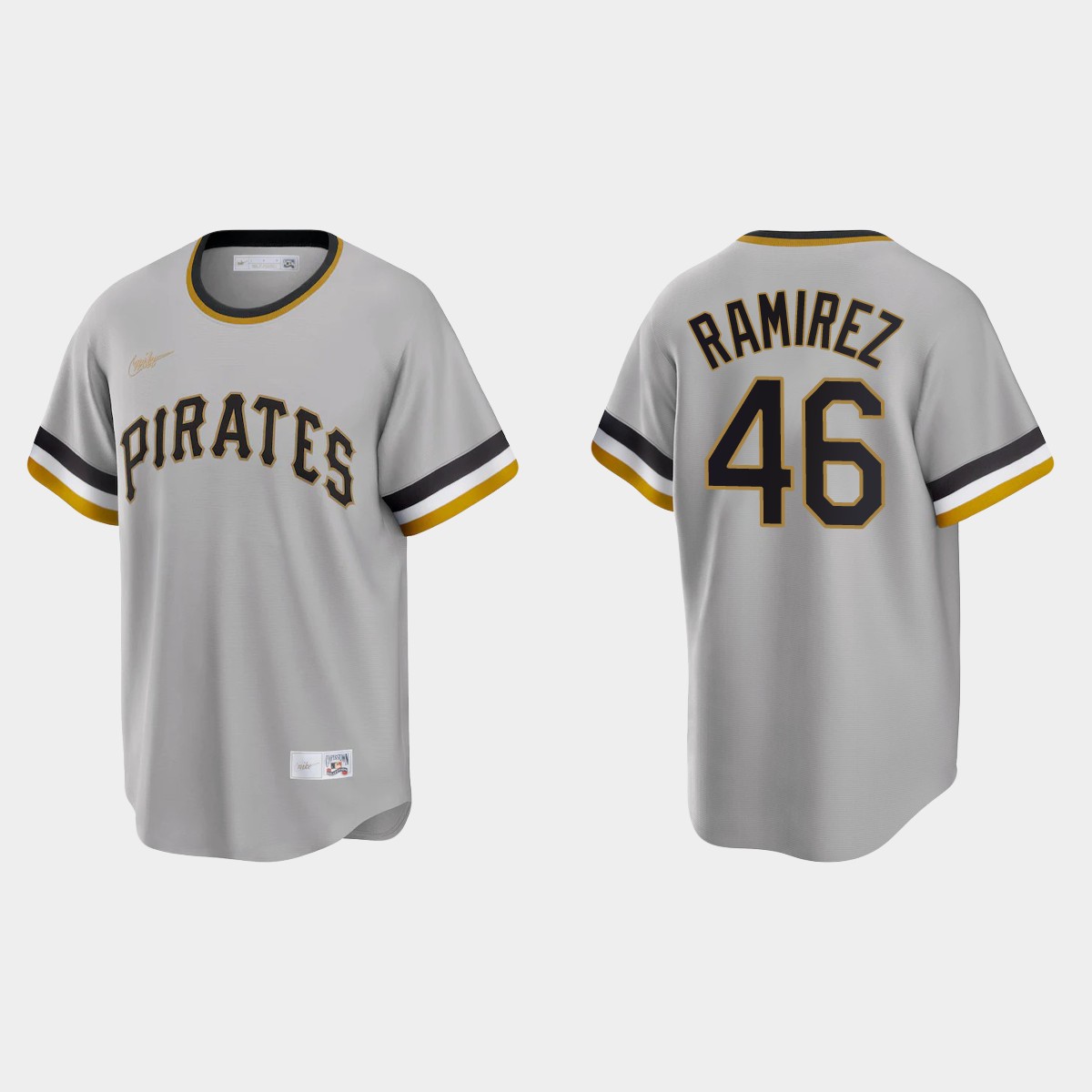Yohan Ramirez Pittsburgh Pirates Cooperstown Collection Road Jersey - Gray