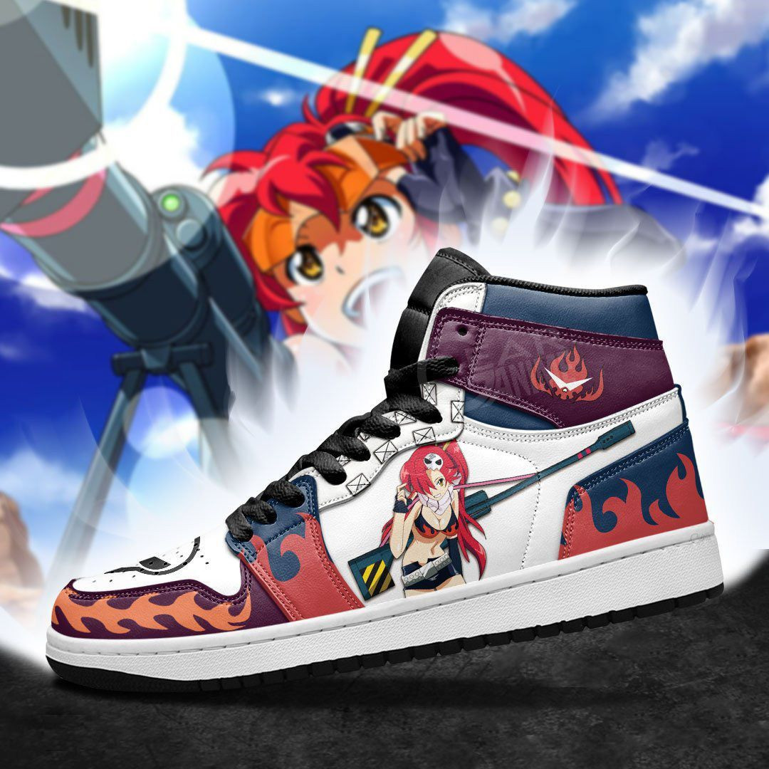 Yoko Littner Gurren Lagann Anime 1 High Top Air Jordan Sneaker, Air Jordan Hightop