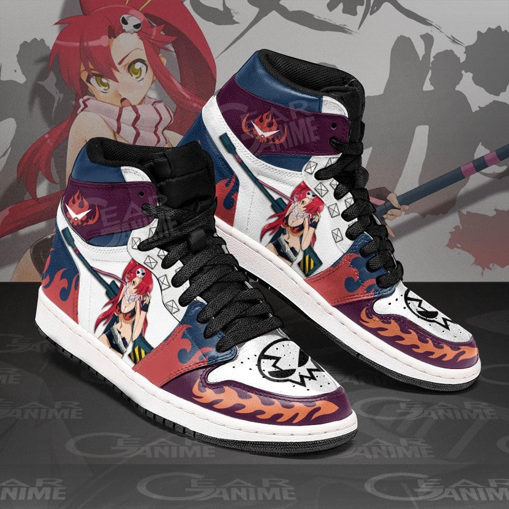 Yoko Littner JD1s Sneakers Gurren Lagann Anime Shoes, Air Jordan Hightop