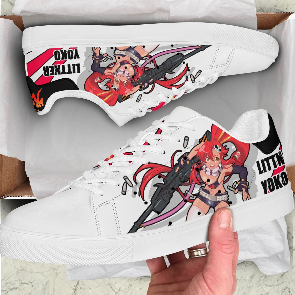 Yoko Littner Skate Sneakers Custom Tengen Toppa Gurren Lagann Anime Shoes