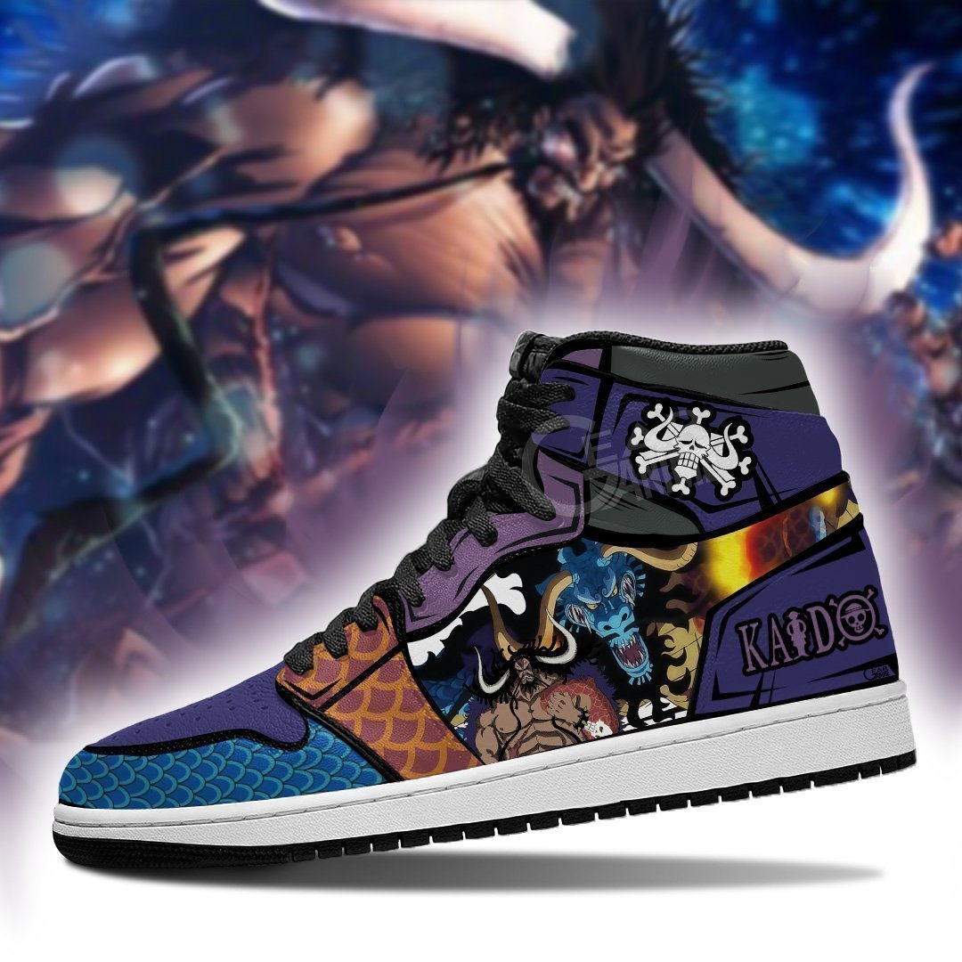 Yonko Dragon Kaido JD1s Sneakers Anime One Piece Shoes, Air Jordan Hightop