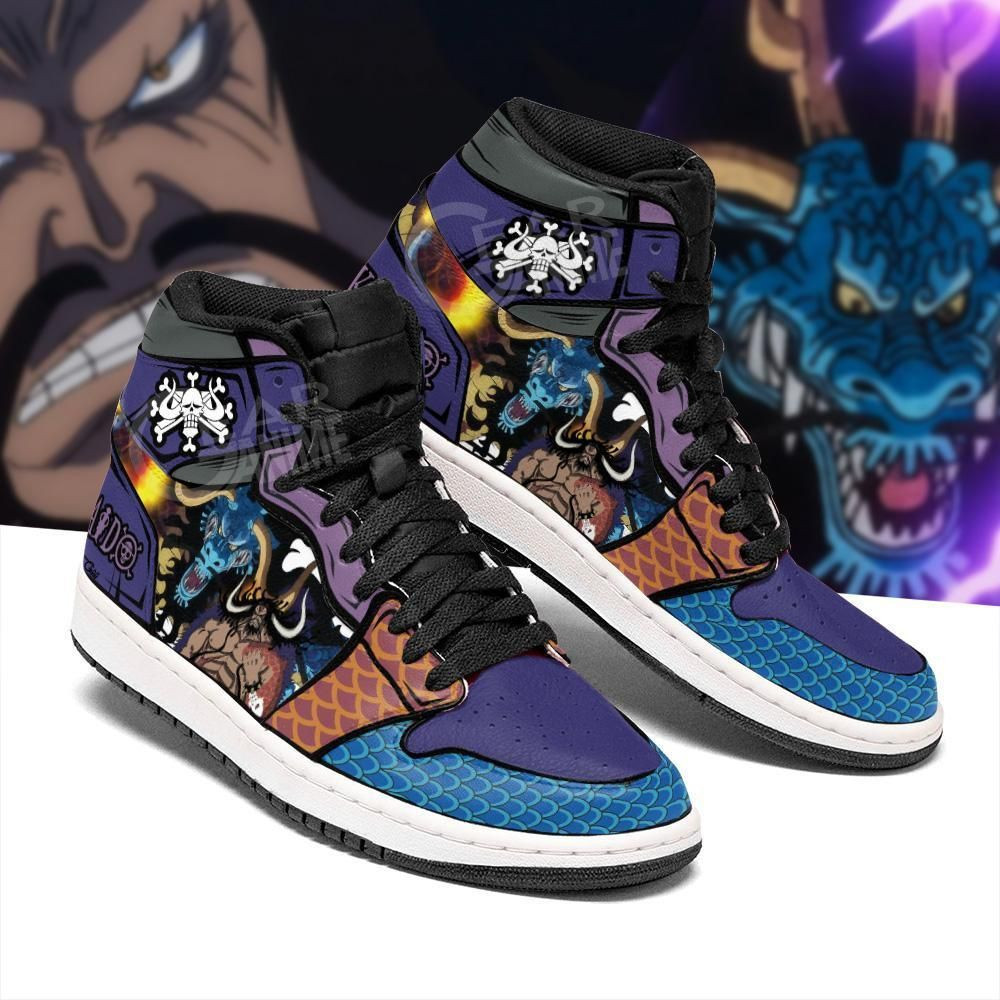 Yonko Kaido One Piece 1 High Top Air Jordan Sneaker, Air Jordan Hightop