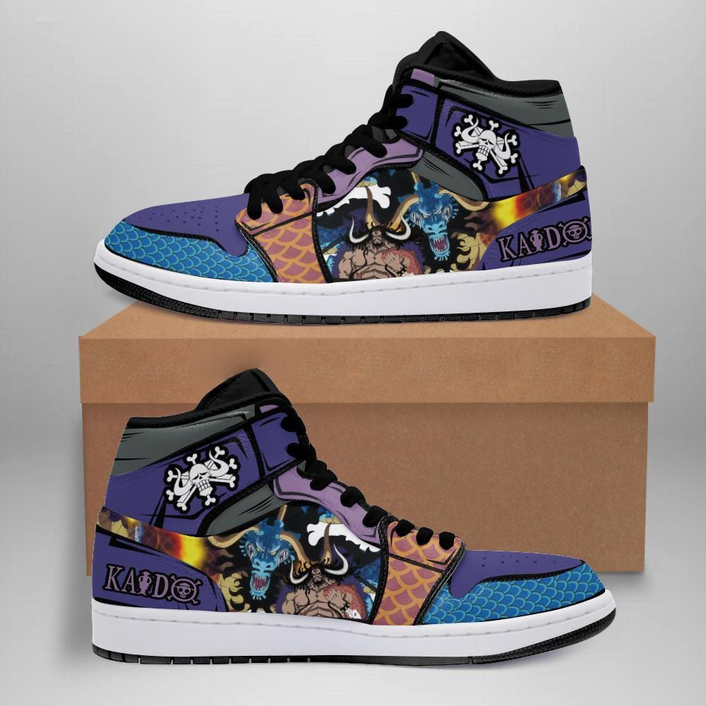 Yonko Kaido One Piece 1 High Top Air Jordan Sneaker, Air Jordan Hightop