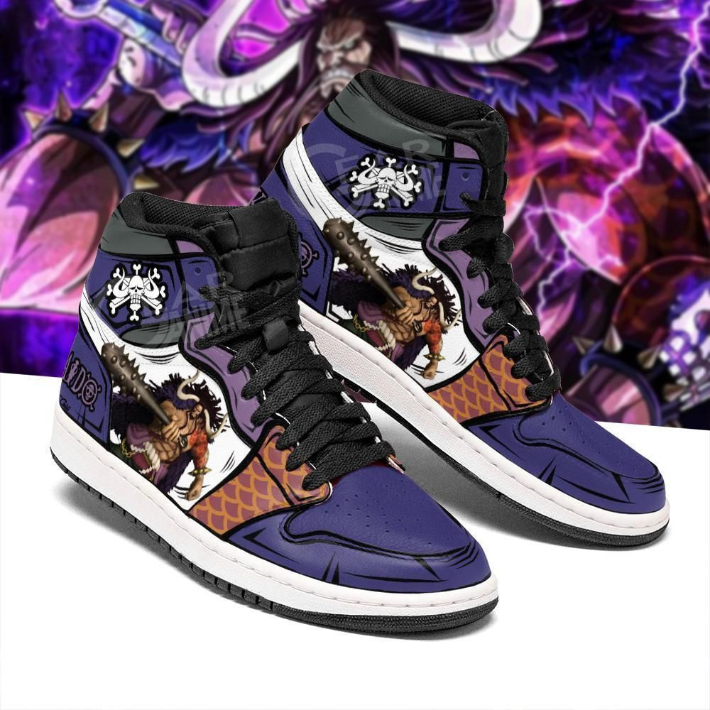 Yonko Kaido Sneakers One Piece Anime 1 High Top Air Jordan Sneaker, Air Jordan Hightop