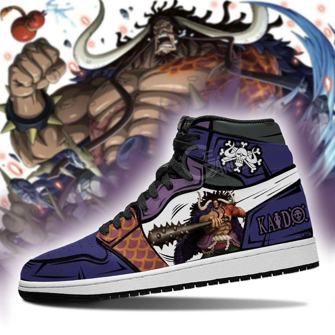 Yonko Kaido Sneakers One Piece Anime 1 High Top Air Jordan Sneaker, Air Jordan Hightop