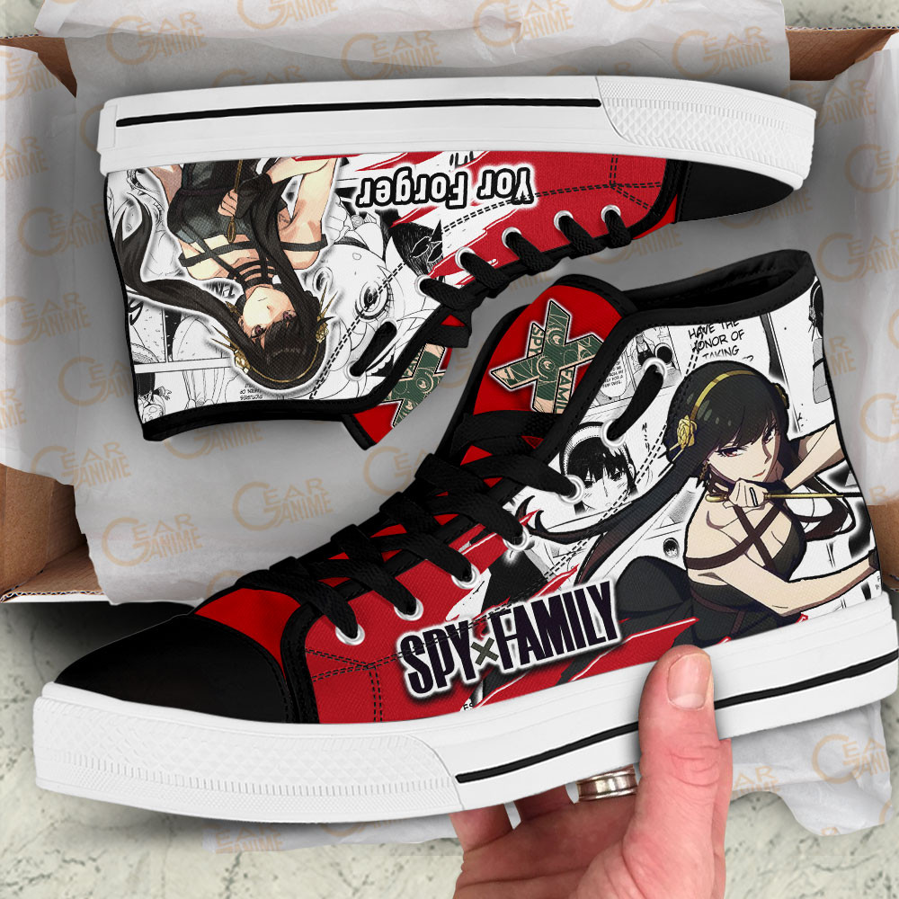 Yor Forger High Top Shoes Spy x Family Custom Anime Sneakers Mix Manga