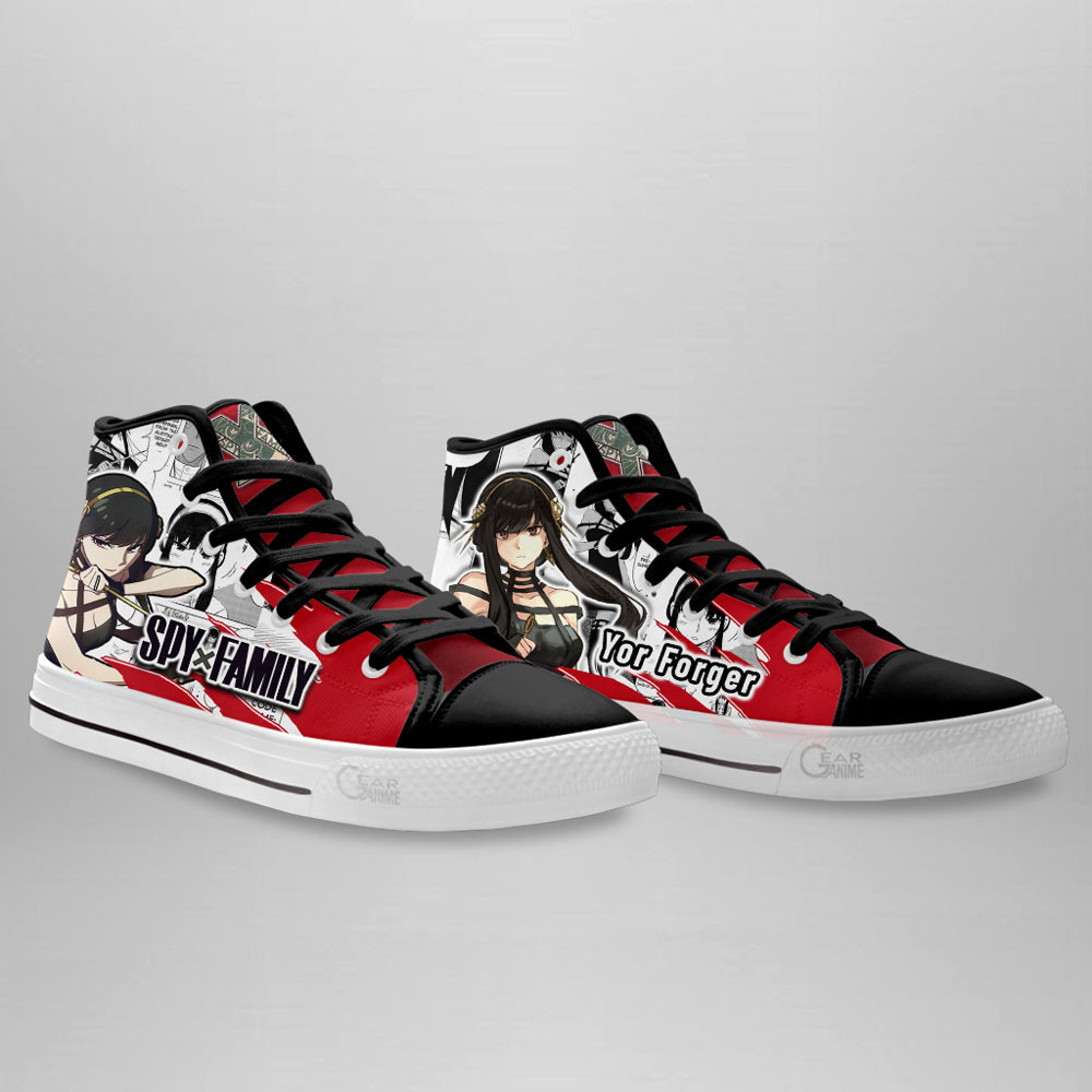 Yor Forger High Top Shoes Spy x Family Custom Anime Sneakers Mix Manga