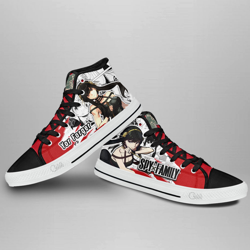 Yor Forger High Top Shoes Spy x Family Custom Anime Sneakers Mix Manga