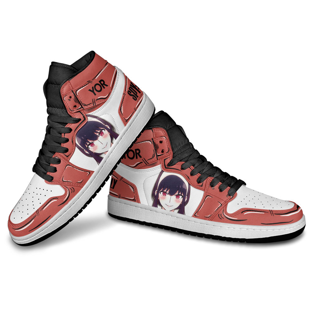 Yor Forger JD1s Sneakers Spy x Family Anime Shoes, Air Jordan Hightop