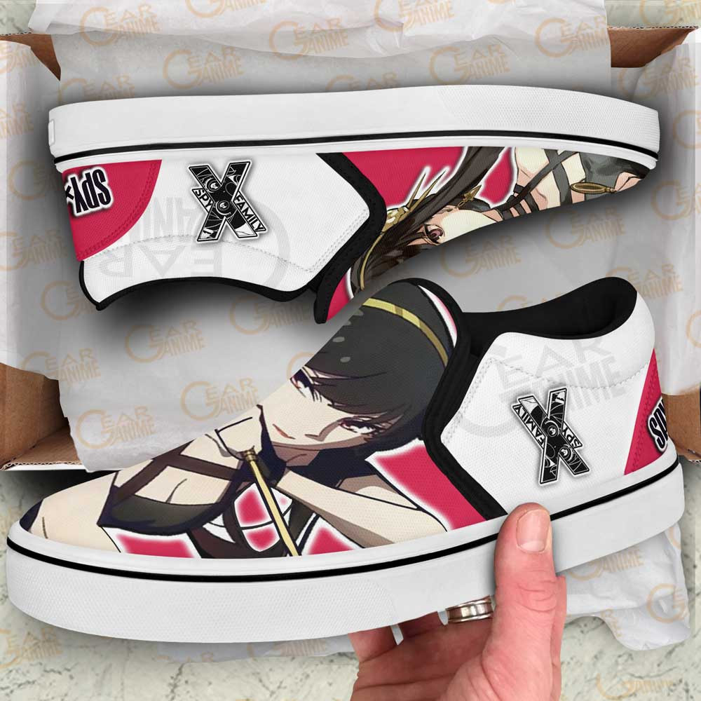 Yor Forger Slip-On Shoes Canvas Spy x Family Custom Anime Shoes Otaku Gift Ideas