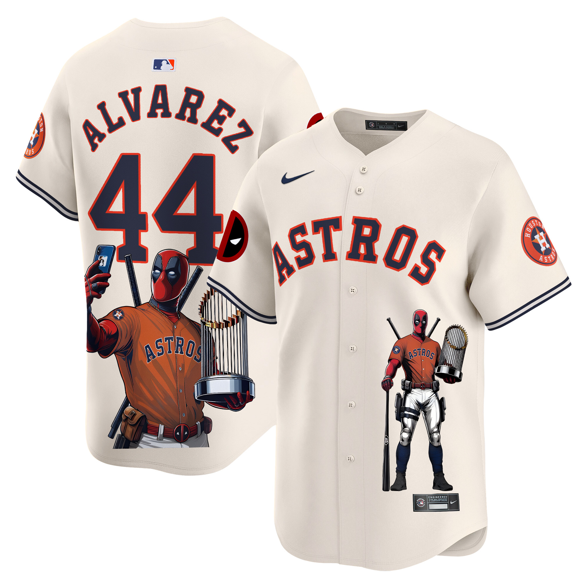 Yordan ¡lvarezUnisex Houston Astros Deadpool Vapor Premier Limited Cream Jersey - Printed