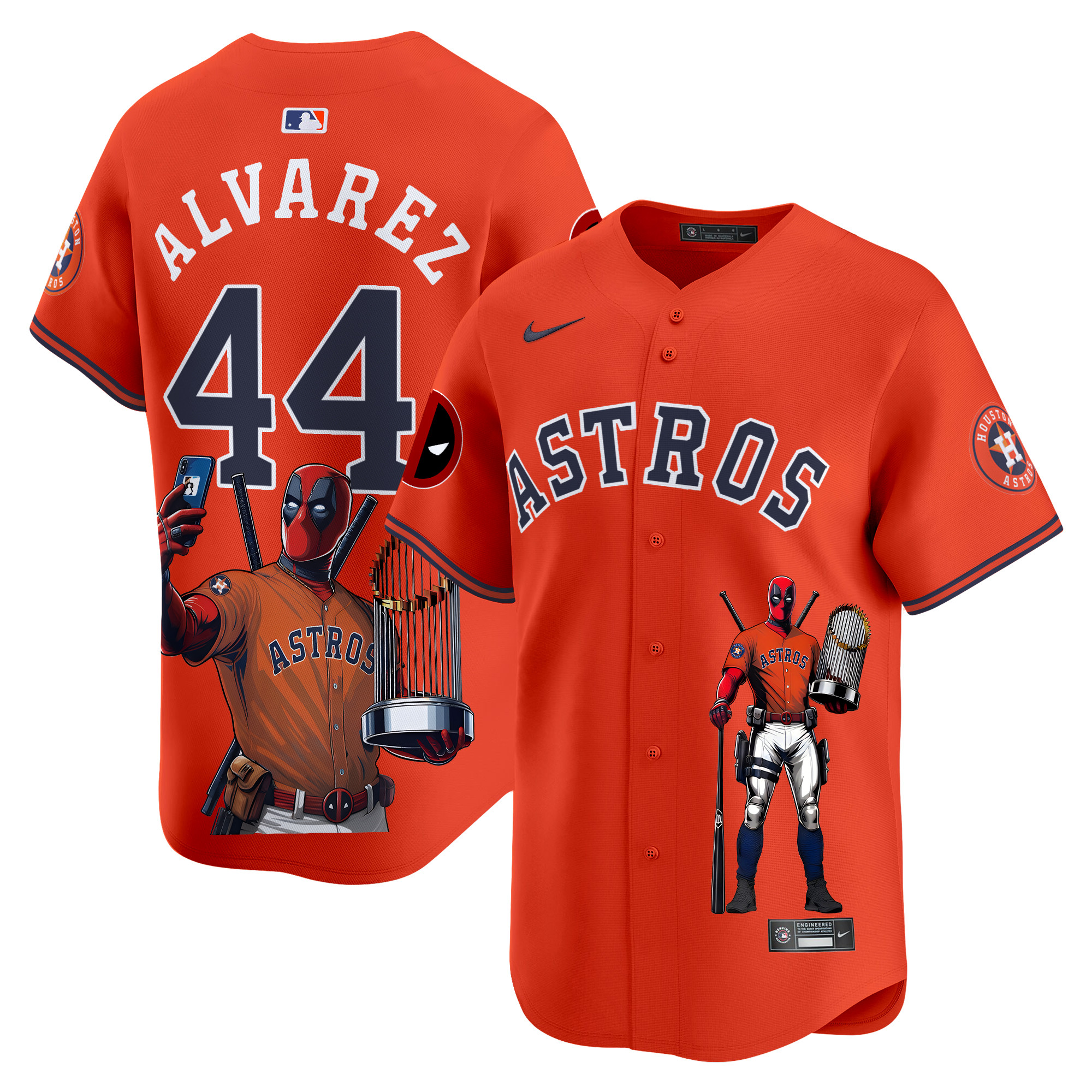 Yordan ¡lvarezUnisex Houston Astros Deadpool Vapor Premier Limited Orange Jersey - Printed