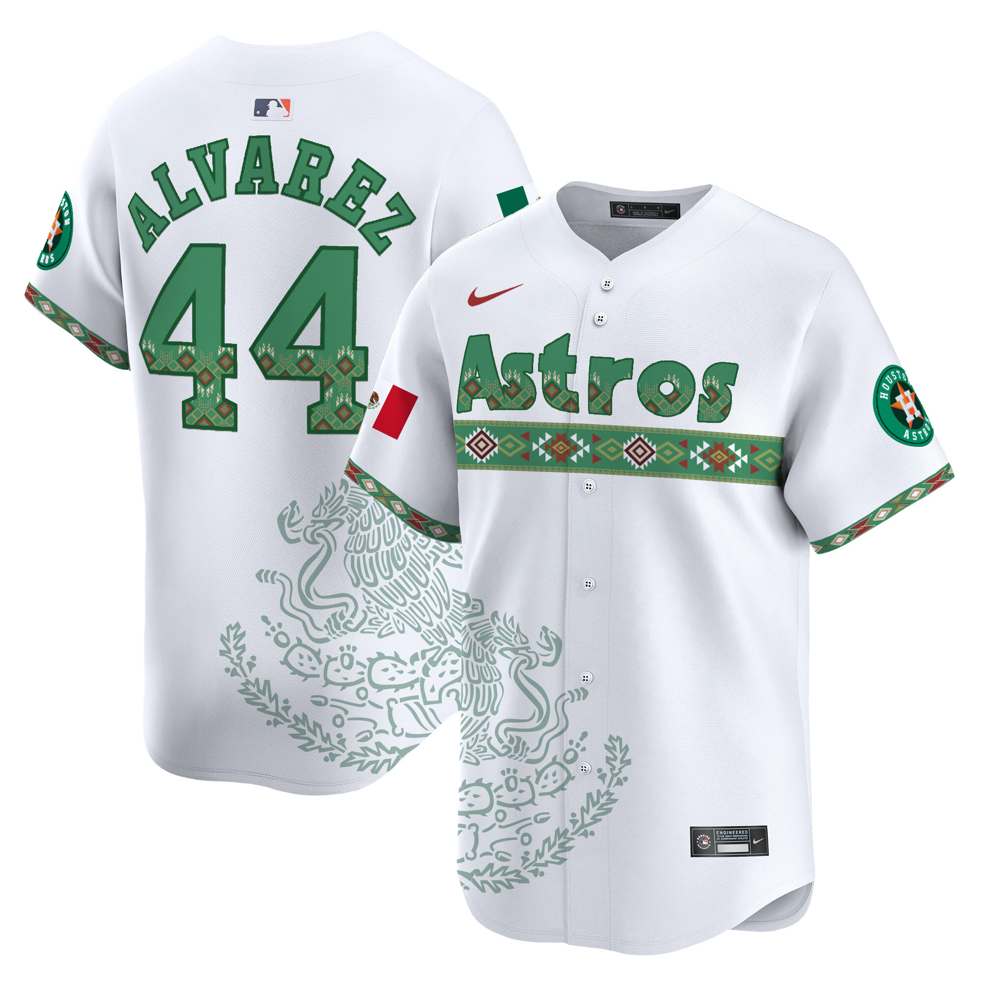Yordan ¡lvarezUnisex Houston Astros Mexico Vapor Premier Limited White Jersey - Printed