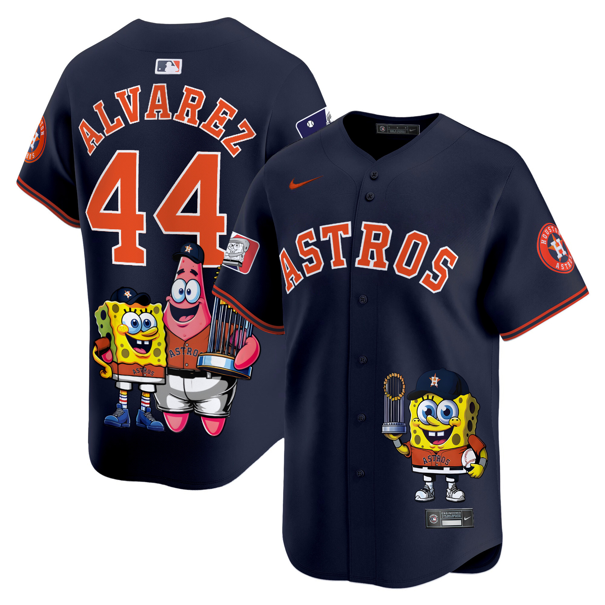 Yordan ¡lvarezUnisex Houston Astros SpongeBob SquarePants Vapor Premier Limited Alternate Jersey - Printed