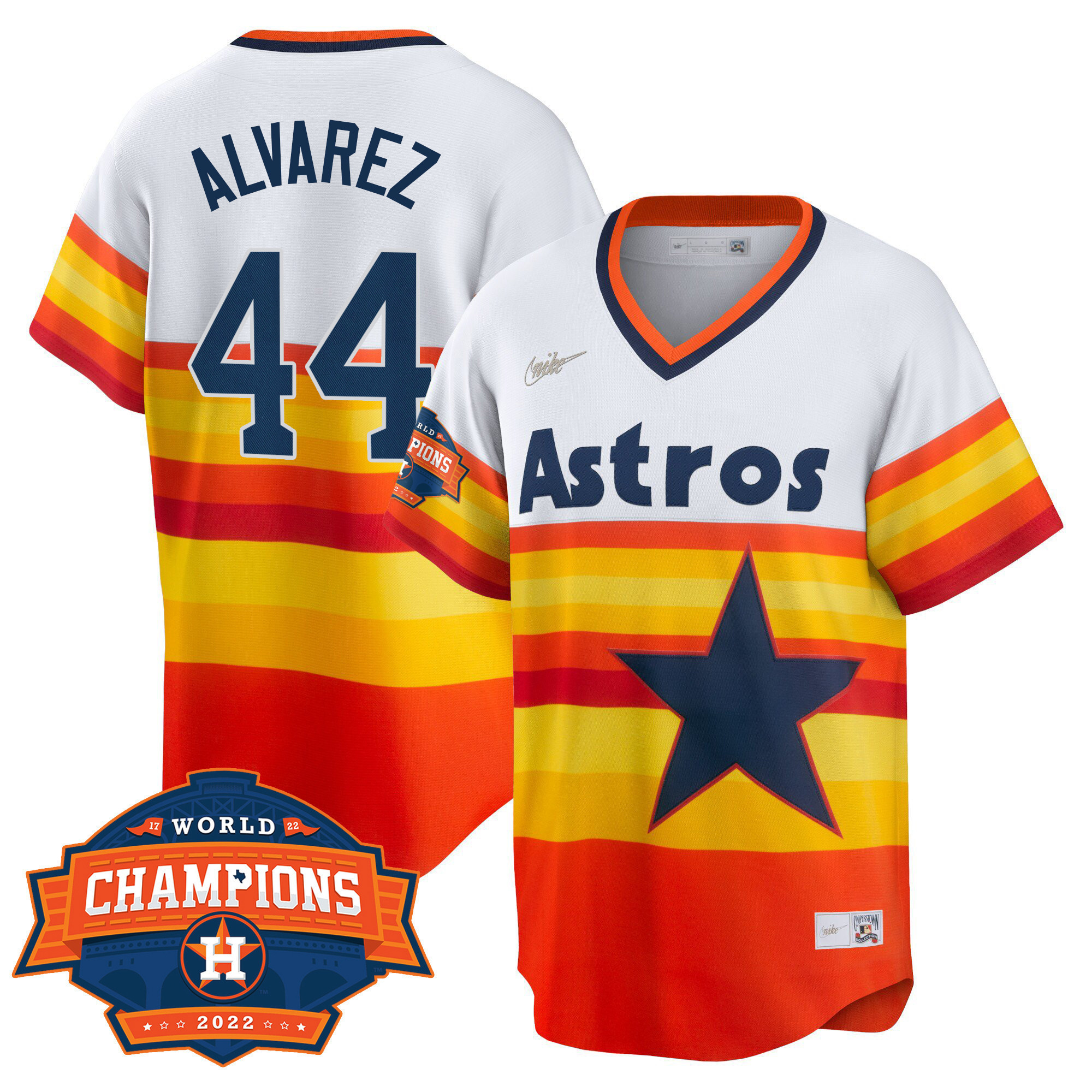 Yordan Álvarez Houston Astros 2022 Champions Limited White Home Cooperstown Collection Player Jersey - All Stitched