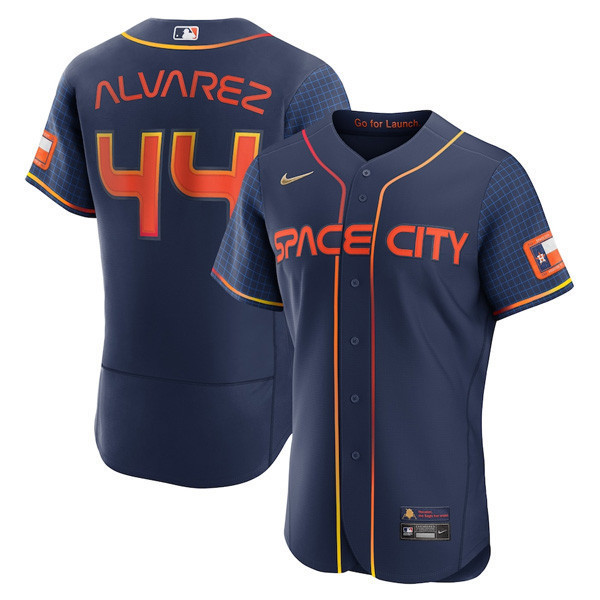 Yordan Álvarez Houston Astros Flex Base Space City Jersey - All Stitched