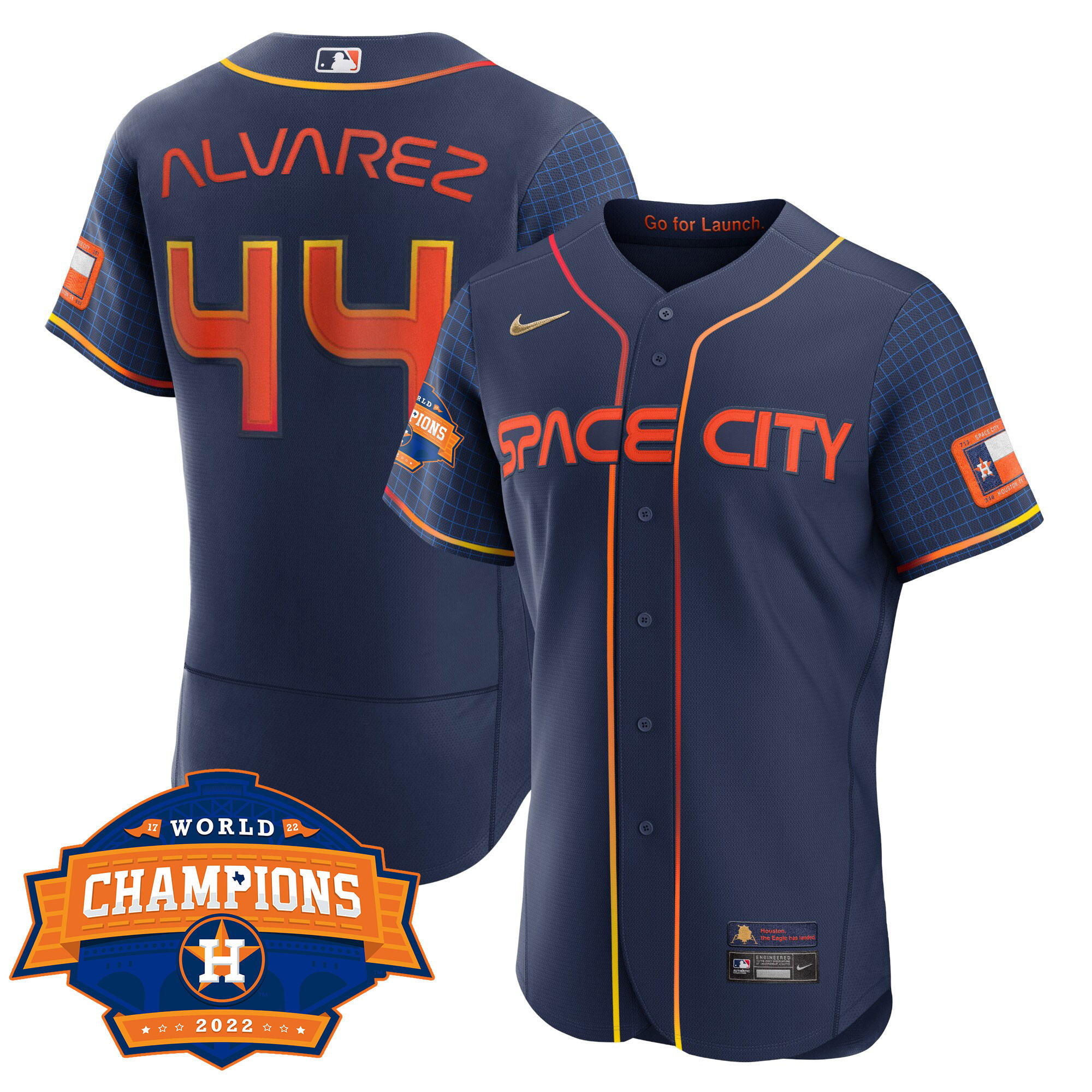Yordan Álvarez Men's Houston Astros 2022 Champions Limited Flex Space City Jersey - All Stitched