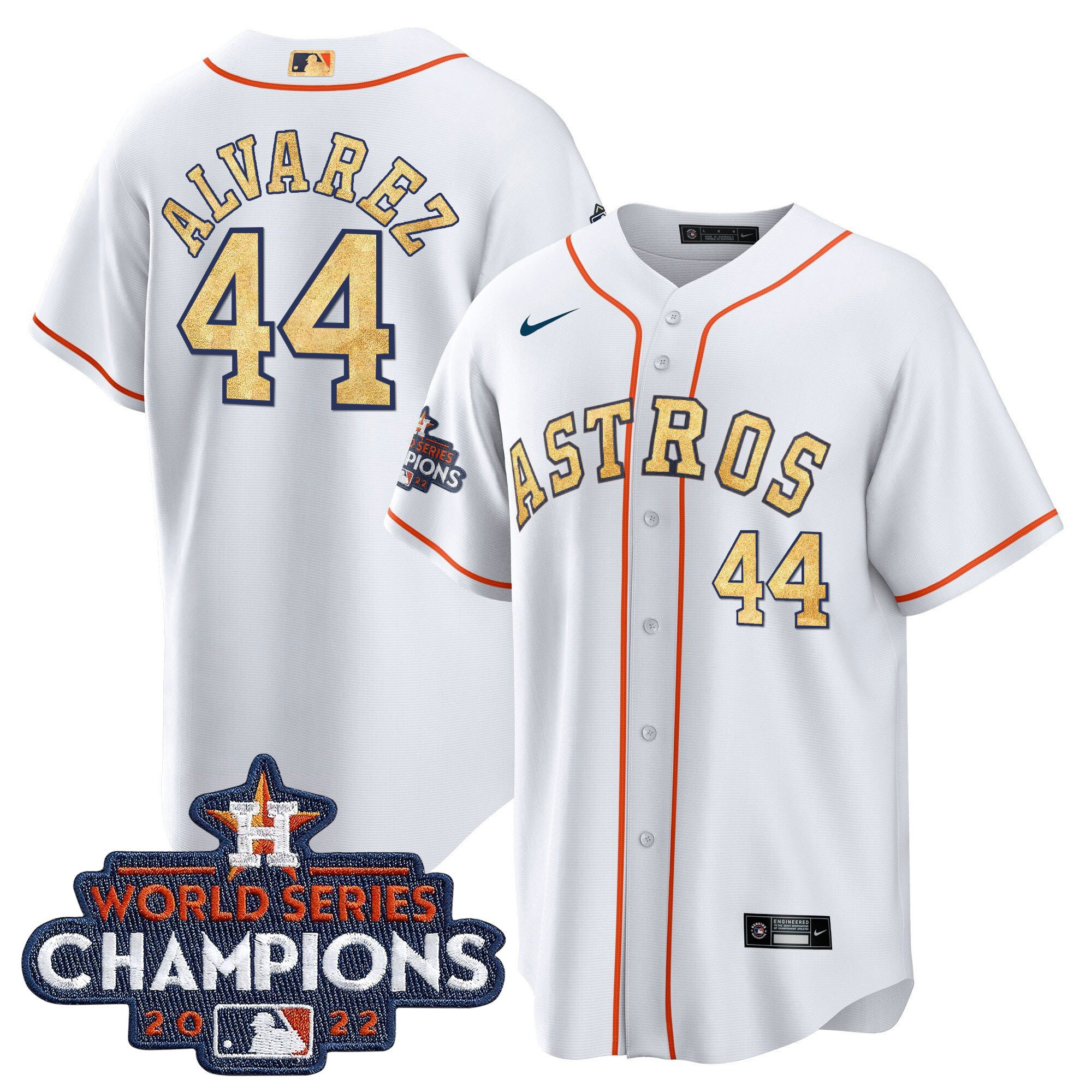 Yordan Álvarez Men's Houston Astros 2022 World Series Champions Color Rush Cool White Jersey - All Stitched