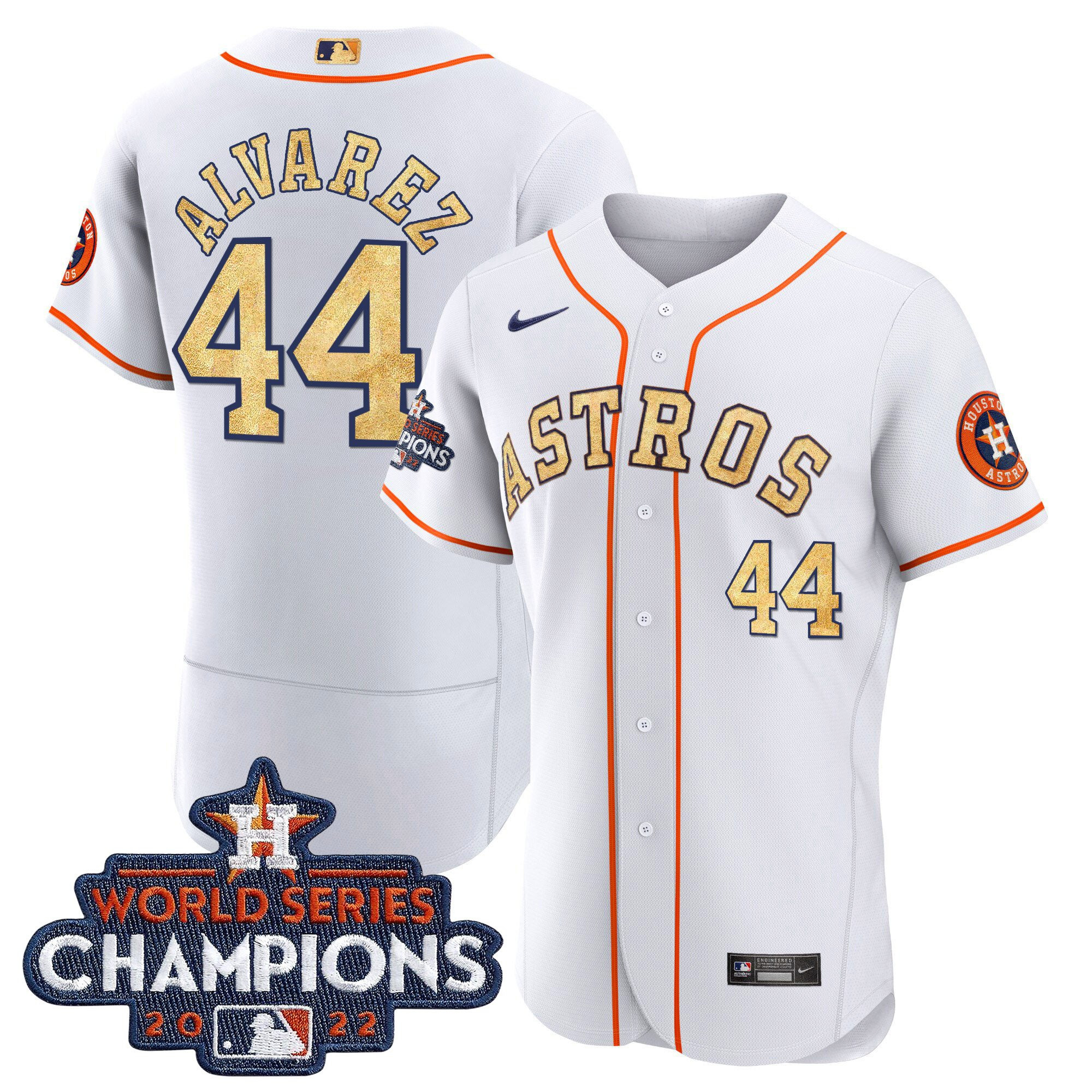 Yordan Álvarez Men's Houston Astros 2022 World Series Champions Color Rush Flex White Jersey - All Stitched