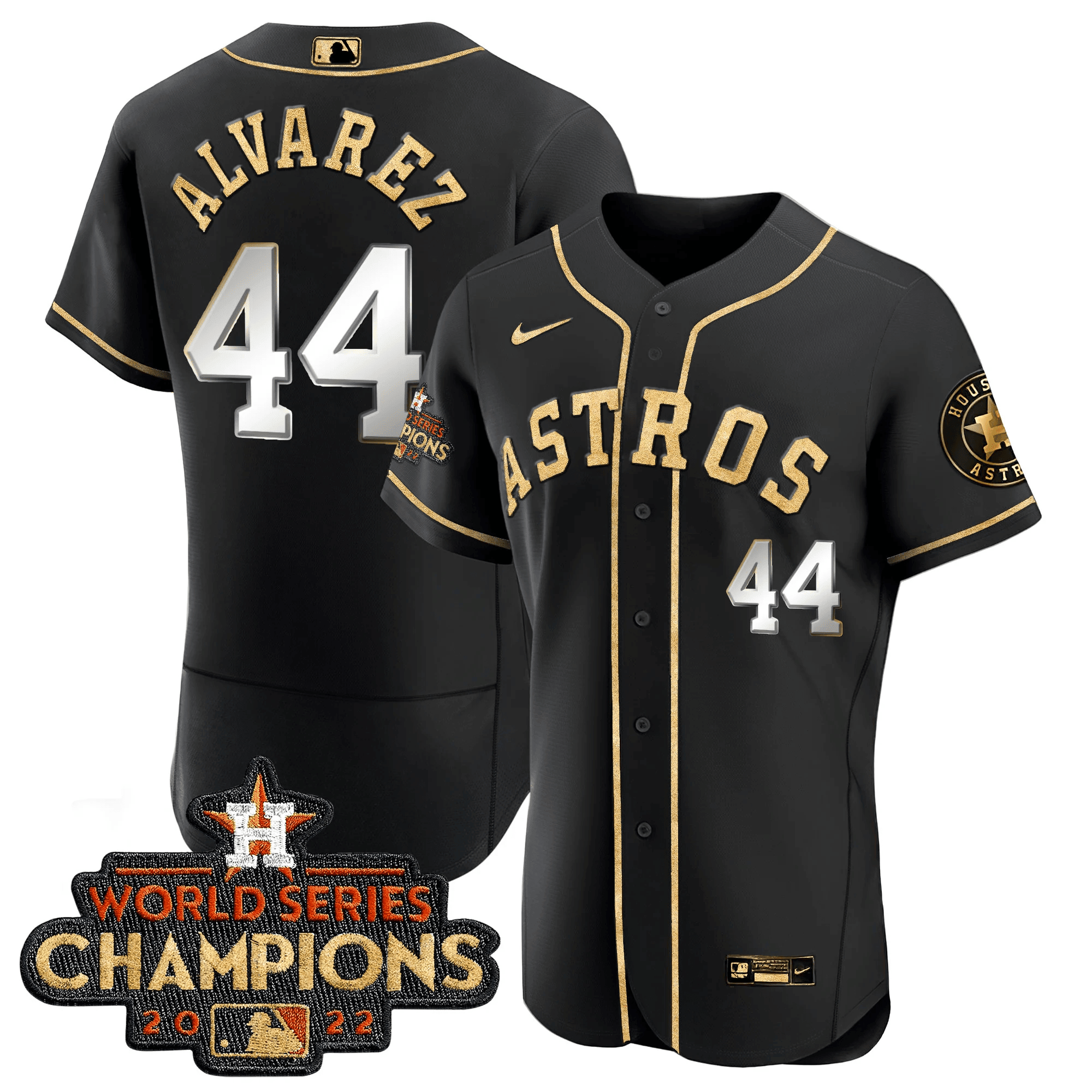 Yordan Álvarez Men's Houston Astros 2022 World Series Champions Color Rush Limited Flex Black Jersey - All Stitched