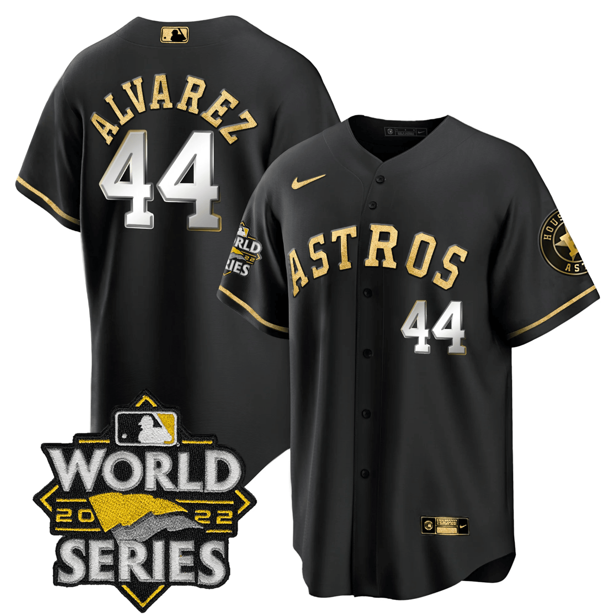 Yordan Álvarez Men's Houston Astros 2022 World Series Color Rush Limited Cool Black Jersey - All Stitched