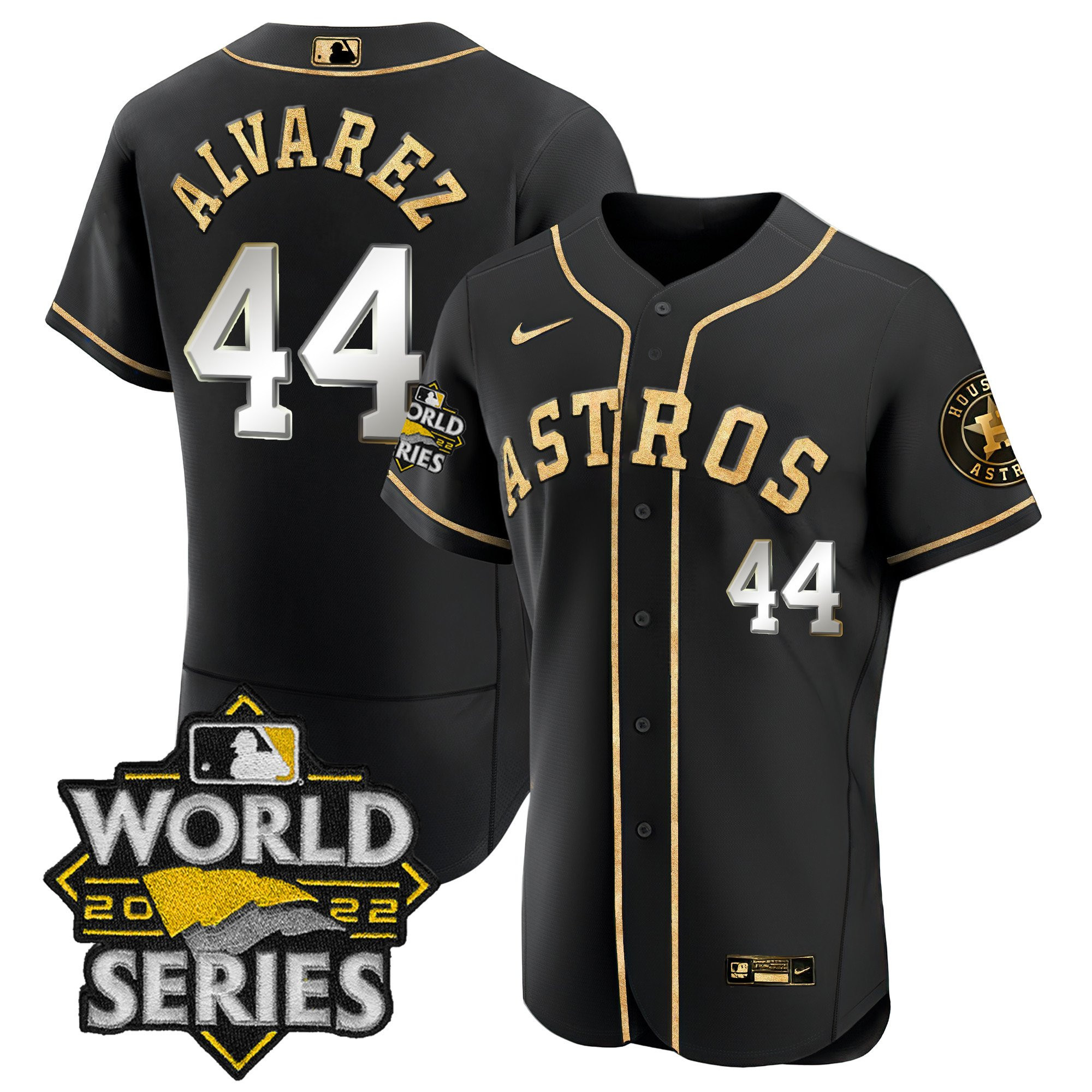 Yordan Álvarez Men's Houston Astros 2022 World Series Color Rush Limited Flex Black Jersey - All Stitched