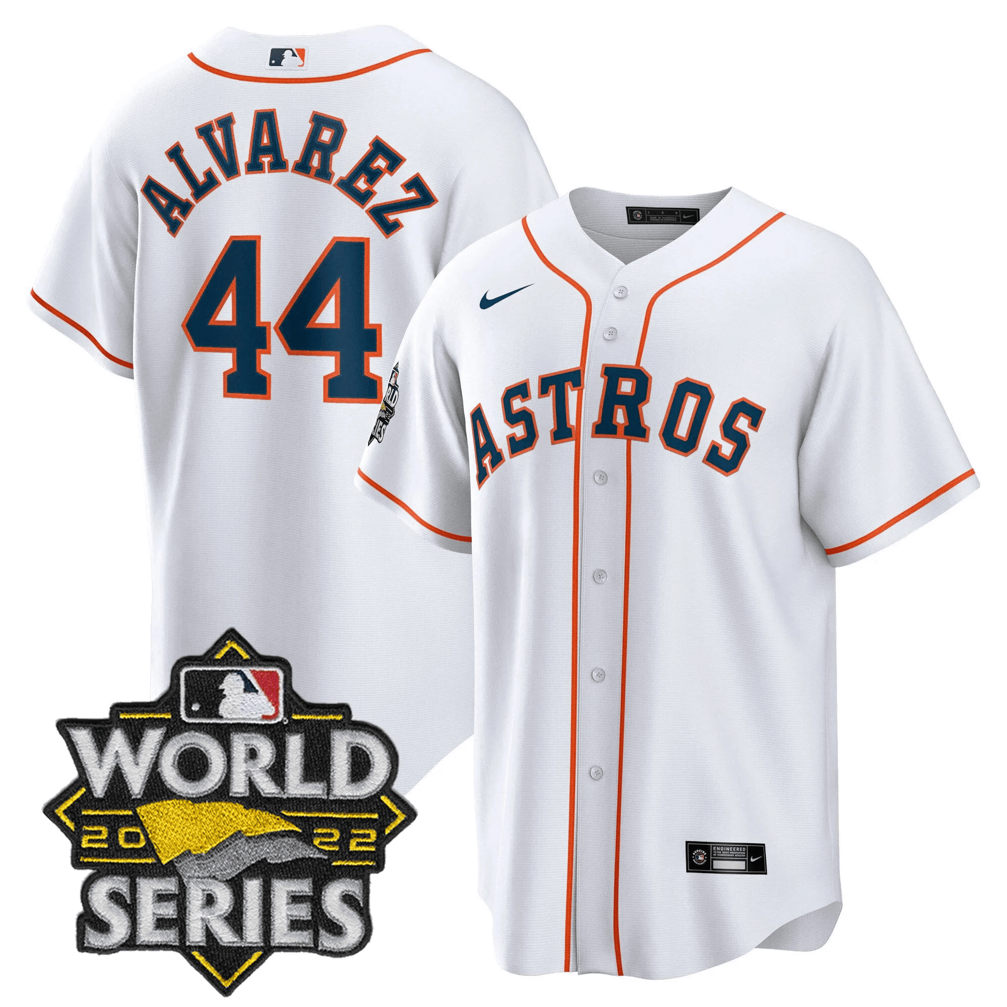 Yordan Álvarez Men's Houston Astros 2022 World Series Player Cool Home Jersey - All Stitched